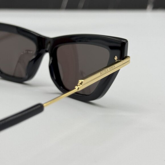 NEW BOTTEGA VENETA BV1241S 001 SUNGLASSES WOMEN BLACK GOLD CAT EYE EYEWEAR main image 8